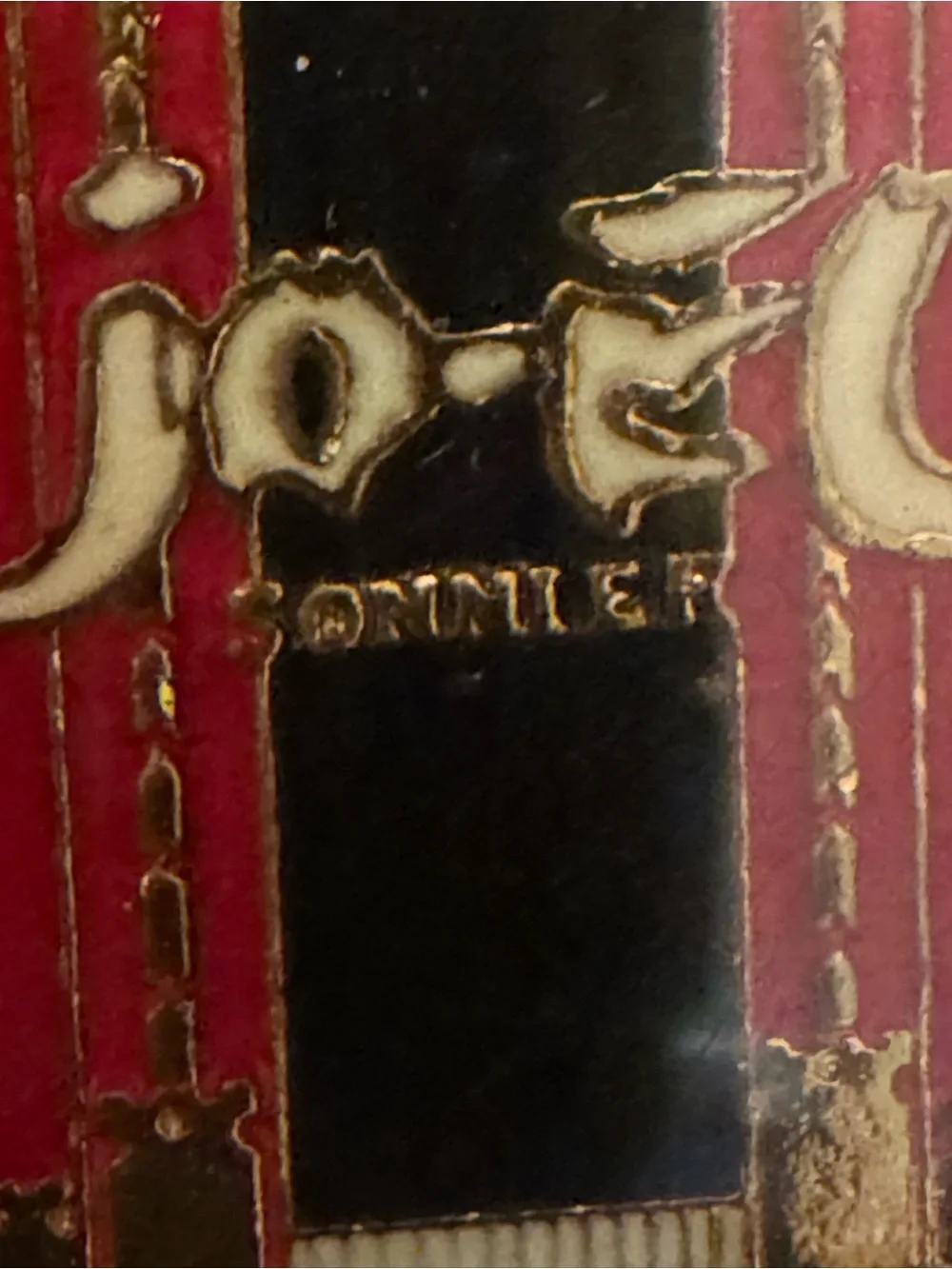 Vintage Jo-El Sonnier Accordion Enamel Lapel Pin Cajun Country Music Memorabilia